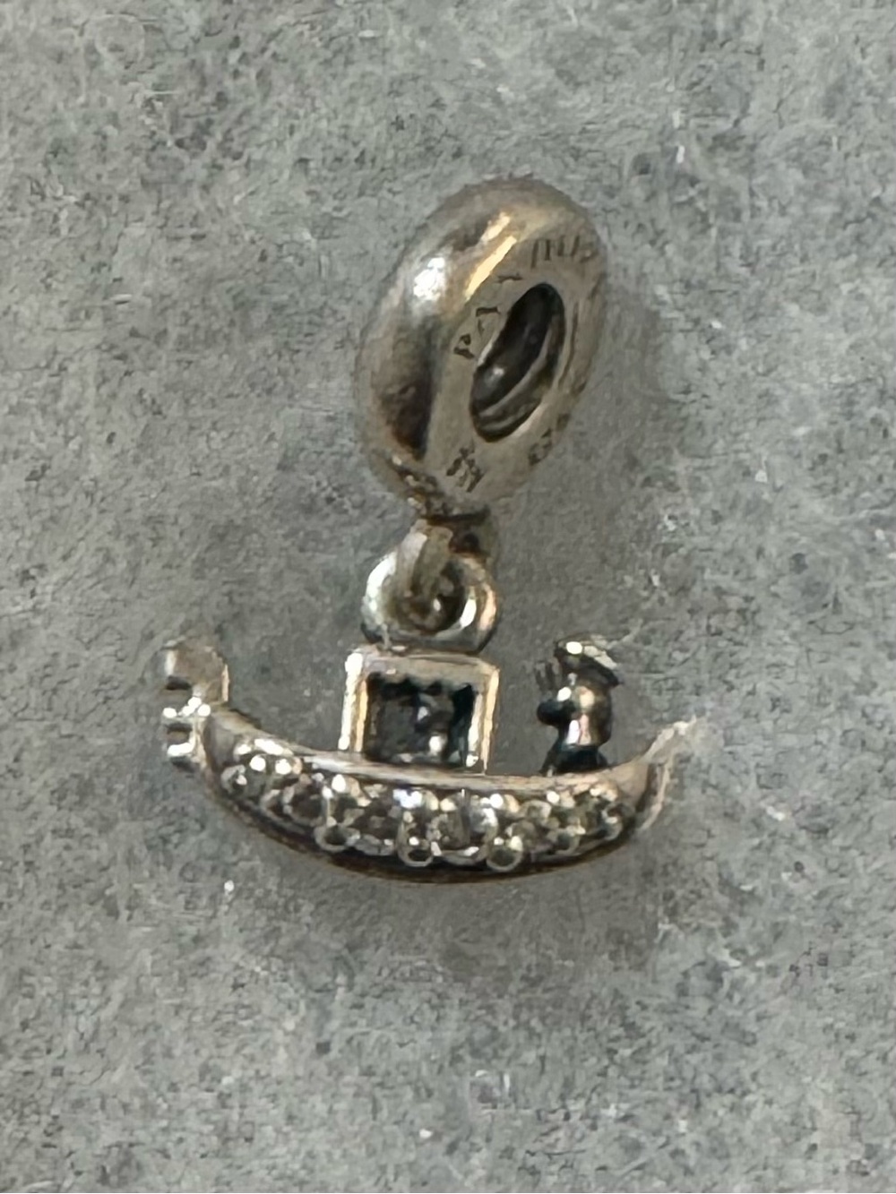 Pandora Italy Venice Gondola Charm with Cubic hZirconia Accentsj